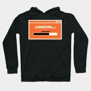 loading pumpkin spice aesthetic bar window black and orange Hoodie